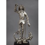 Figure St. George defeating the dragon, Silver, 18th/19th century, Germany?
