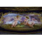 Puzdro w stylu Sevres, porcelana, Francja, XIX w.