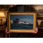 Waclaw RUSZKOWSKI (1869-1934), "Defensive walls by night," 1918.