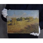 Aleksander MAKOWSKI, "Landscape with sheaves," 1930s.