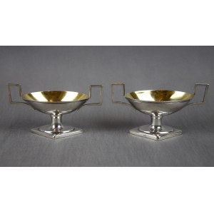 Pair of Classical salt cellars, Pr. 84 silver, Kyiv, 1st half of the 19th century Russian Empire