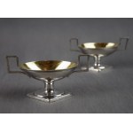 Pair of Classical salt cellars, Pr. 84 silver, Kyiv, 1st half of the 19th century Russian Empire