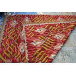 Art Deco kilim with red background, Cracow, Poland, 1930s.