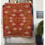 Art Deco kilim with red background, Cracow, Poland, 1930s.
