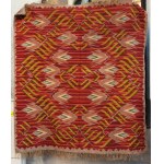 Art Deco kilim with red background, Cracow, Poland, 1930s.