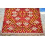 Art Deco kilim with red background, Cracow, Poland, 1930s.