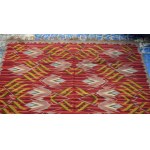 Art Deco kilim with red background, Cracow, Poland, 1930s.