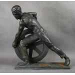 Ernst SEGER (1868 Nowa Ruda - 1939 Berlin), "Blacksmith with wheel," bronze, 1930s.