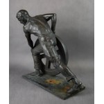 Ernst SEGER (1868 Nowa Ruda - 1939 Berlin), Blacksmith with wheel, bronze, 1930s.
