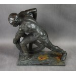 Ernst SEGER (1868 Nowa Ruda - 1939 Berlin), Blacksmith with wheel, bronze, 1930s.