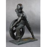 Ernst SEGER (1868 Nowa Ruda - 1939 Berlin), Blacksmith with wheel, bronze, 1930s.