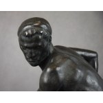 Ernst SEGER (1868 Nowa Ruda - 1939 Berlin), Blacksmith with wheel, bronze, 1930s.