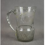 Mug with Karkonosze landscapes, early 19th century, Jelenia Góra, Śnieżka, Cieplice Śląskie, Lower Silesia, Josephinenhütte ?