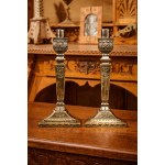 Candlestick holder in the Zakopane style. Marcin Jarra, Krakow, early 20th century.