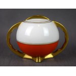 Sugar bowl from the "Kula" service, Ćmielów, 1930s. Art Deco
