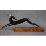 Leaping Gazelle sculpture in the style of Karl Hagenauer, 1930s.