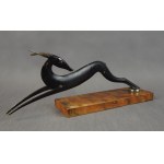 Leaping Gazelle sculpture in the style of Karl Hagenauer, 1930s.
