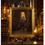 Eugeniusz DĄBROWSKI-DĄBROWA (1870-1941), "Interior of the Church / Flowers," 1909. (double-sided)