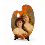 Stanislaw WITKOWSKI, Sisters on a painting palette, early 20th century.
