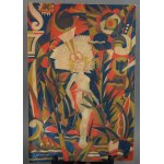 Jan Aleksander ZAREMBA (1897 - 1961), "Art Deco Dancer," watercolor, 1930s.