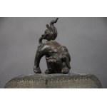 Qilin ladle, Japan, 19th century bronze, champleve enamel;