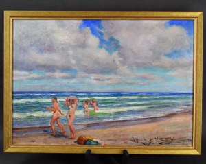 Stanisław ŻURAWSKI (1889-1976), „Kąpiel w morzu”, lata 30-te.