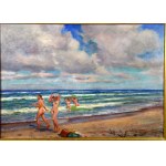 Stanislaw ŻURAWSKI (1889-1976), Bathing in the Sea, 1930s.