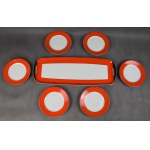 Art Deco dessert set, Ćmielów, 1930s.