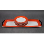 Art Deco dessert set, Ćmielów, 1930s.