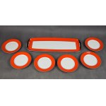 Art Deco dessert set, Ćmielów, 1930s.