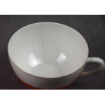 Tea and white coffee service Cieszyn, Ćmielów, 1930s. Art Deco