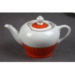 Tea and white coffee service Cieszyn, Ćmielów, 1930s. Art Deco