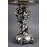 Pair of fruit platters with Cupids, Silver, 19th century, Germany, weight: 2280 g.
