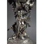 Pair of fruit platters with Cupids, Silver, 19th century, Germany, weight: 2280 g.