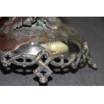 Pair of fruit platters with Cupids, Silver, 19th century, Germany, weight: 2280 g.
