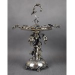 Pair of fruit platters with Cupids, Silver, 19th century, Germany, weight: 2280 g.
