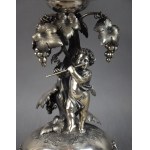 Pair of fruit platters with Cupids, Silver, 19th century, Germany, weight: 2280 g.