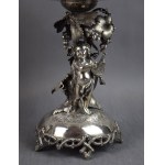Pair of fruit platters with Cupids, Silver, 19th century, Germany, weight: 2280 g.