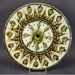 Grand plat Hutsul, Kolomyja ?, 19e siècle. 40 cm !