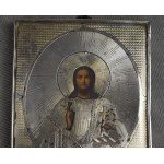 Icon of Christ the Pantocrator, Silver, Russia, 1873, Khlebnikov Shop, Moscow con. XIX c.