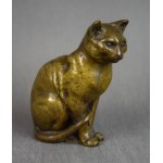 Figurine en bronze Chat assis, début du 20e siècle, Vienne ?