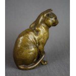 Figurine en bronze Chat assis, début du 20e siècle, Vienne ?