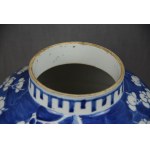Vase with lid, painted in cobalt, China, Qing, 19th century.