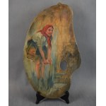 Felix FRANIČ (1871 - 1937), "Peasant Woman" on a painting palette, 1937.