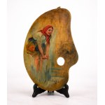 Felix FRANIČ (1871 - 1937), "Peasant Woman" on a painting palette, 1937.