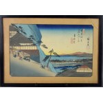 Utagawa HIROSHIGE (1797-1858), "Toriimoto-juku" from the series "Sixty-nine Stations of Koso Kaido," Japan, woodcut, 19th century.