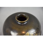 Vase with Torii gate motif, bronze, Japan, Meiji, circa 1900.