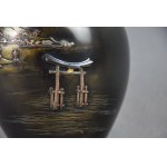 Vase with Torii gate motif, bronze, Japan, Meiji, circa 1900.