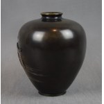 Vase with Torii gate motif, bronze, Japan, Meiji, circa 1900.