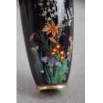 Vase, Hayashi Yojiro, cloisonné enamel, Japan, Nagoya, Meiji, Signed, ca. 1900.